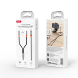 Adaptor Audio XO NB-R269B, USB-C la 2x Jack 3.5mm, 1.2m