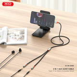 Adaptor Audio XO NB-R269B, USB-C la 2x Jack 3.5mm, 1.2m