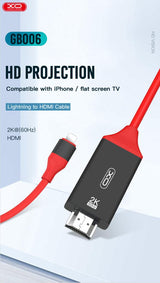 Cablu de date XO Lightning la HDMI, 1.8 m
