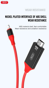 Cablu de date XO Lightning la HDMI, 1.8 m