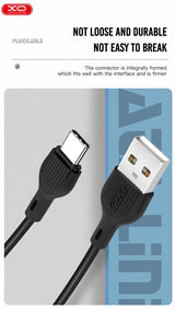 Cablu de date XO USB-C la USB-A, 1.0 m