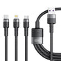 Cablu de date XO USB-C la Lightning la Micro-USB la USB-A, 1.2 m