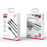 Cablu de date XO USB-C la Lightning la Micro-USB la USB-A, 1.2 m