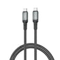 Cablu de date XO NB-Q264A Type-C la Type-C, 1 m, 240W, Împletit, Negru
