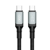 Cablu de date XO NB-Q264A Type-C la Type-C, 1 m, 240W, Împletit, Negru