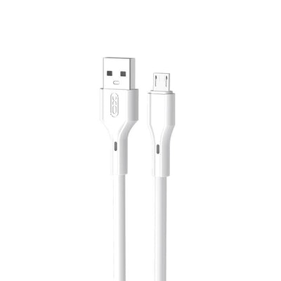 Cablu de date XO NB230 USB-A - Micro USB, 1 m, 2.4A, Alb