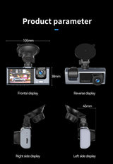 Camera auto DVR XO 1080p Full HD fata si spate XJ03