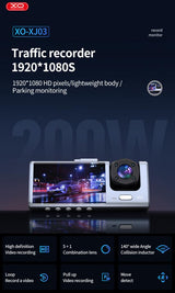 Camera auto DVR XO 1080p Full HD fata si spate XJ03