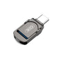 Memorie USB XO DK10, 128GB, USB 3.2 + Type-C, Gri