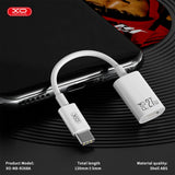 Adaptor XO Type-C la Lightning, 27W, PD, NB-R268A – Alb
