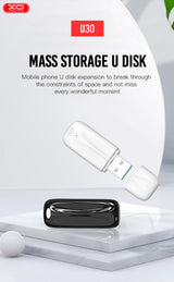Memorie USB XO U30 128GB, USB 3.0, Negru