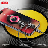 Căști cu fir Jack Type-C XO EP81 Sunflower, cu decodare digitală, Negre