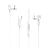 Căști cu fir XO HF EP81 cu jack Type-C, model Floarea Soarelui, decodare digitală, Albe