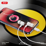 Căști cu fir XO HF EP81 cu jack Type-C, model Floarea Soarelui, decodare digitală, Albe
