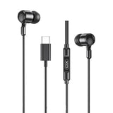 Căști cu fir Jack Type-C XO EP81 Sunflower, cu decodare digitală, Negre