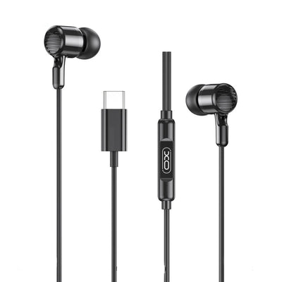 Căști cu fir Jack Type-C XO EP81 Sunflower, cu decodare digitală, Negre