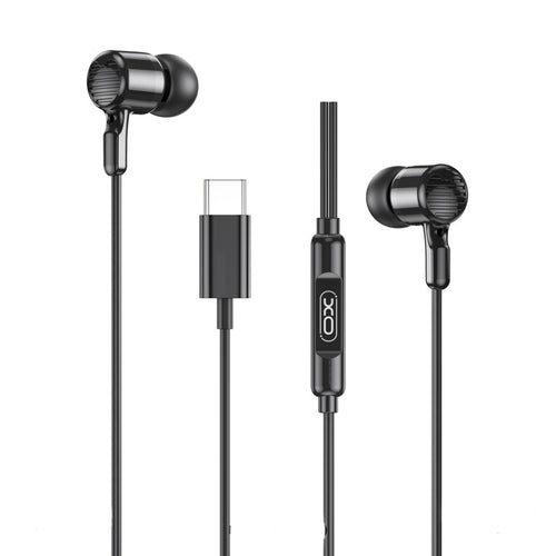 Căști cu fir Jack Type-C XO EP81 Sunflower, cu decodare digitală, Negre