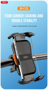 Suport telefon pentru bicicleta si motocicleta XO C113, negru