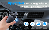 Suport auto magnetic cu ventuza XO C155, rotire 360° – negru