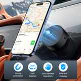 Suport auto magnetic cu ventuza XO C155, rotire 360° – negru
