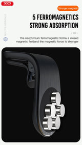 Suport Auto Magnetic XO cu Prindere pe Grila de Ventilatie – Negru (C82)
