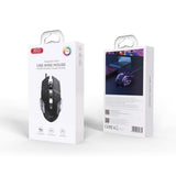 Mouse gaming XO M10, RGB, 6 butoane, 3200 DPI, Negru