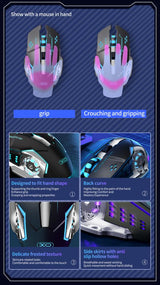 Mouse gaming XO M10, RGB, 6 butoane, 3200 DPI, Negru