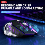 Mouse gaming XO M10, RGB, 6 butoane, 3200 DPI, Negru