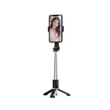 Trepied selfie stick telescopic XO SS10 cu oglinda si telecomanda Bluetooth, negru