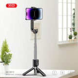 Trepied selfie stick telescopic XO SS10 cu oglinda si telecomanda Bluetooth, negru