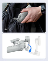 Suport Gimbal XO SS17 pentru telefon, Bluetooth, Gri