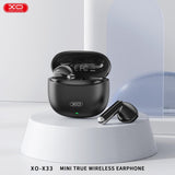 Căști TWS XO X33 Mini Jade Crystals, Negre