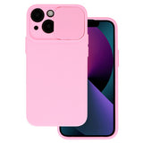 Husa OEM compatibila cu iPhone 13 Pro Max, silicon, Roz