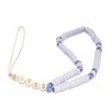 Guess Phone Strap, Heishi Beads, lila - Gustpearu