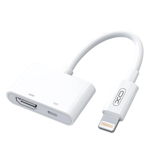 Adaptor HUB XO HUB005 Lightning la HDMI + Lightning, Alb