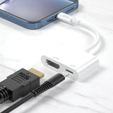 Adaptor HUB XO HUB005 Lightning la HDMI + Lightning, Alb