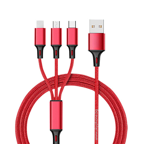 Cablu de date XO USB-C la Lightning la Micro-USB la USB-A, 1.2 m