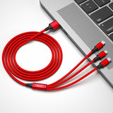 Cablu de date XO USB-C la Lightning la Micro-USB la USB-A, 1.2 m