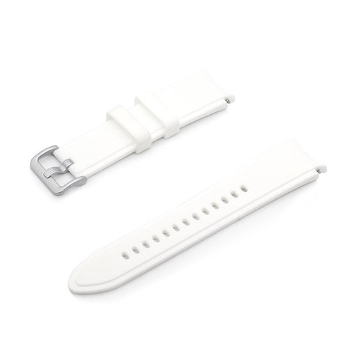 Curea silicon compatibila cu Samsung Watch 4 40mm, Samsung Watch 4 44mm, Alb