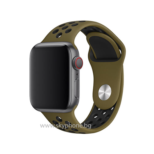 Curea silicon compatibila cu Watch Series 3 42mm, Watch Series 4 44mm, Negru