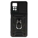 Husa cu inel OEM compatibila cu Galaxy S23, Antisoc, silicon, policarbonat, Negru