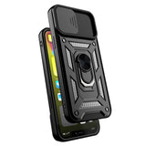 Husa spate pentru Apple iPhone 13, cu protectie camera, Neagra