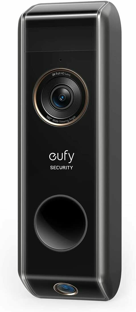 Sonerie video eufy Wireless Dual, 2K HD, 6 luni autonomie, Negru