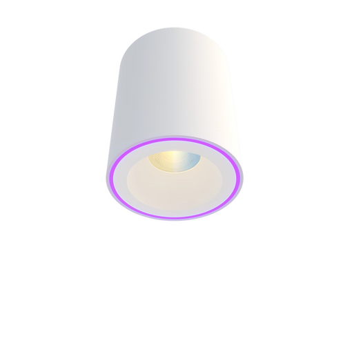 Spot de tavan LED Calex Smart Halo, 10cm, RGB, 6.5W, IP20, clasa G, Alb