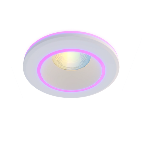 Spot LED Calex Smart Halo, 10 cm, RGB lumina calda, 6.5W, 340 lm, IP20, clasa G, Alb