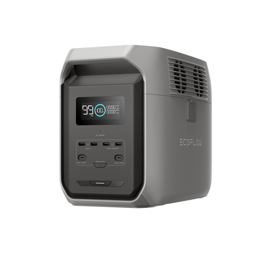 Statie de incarcare portabila EcoFlow Delta 3, 1500Wh, 1800W AC, Gri