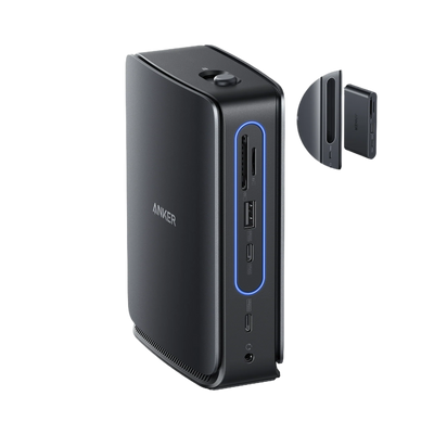 Adaptor Hub Anker Nano 13-in-1 Triple Display, HDMI, DisplayPort, USB-C, USB-A, Ethernet, Audio Jack, SD/TF, Negru