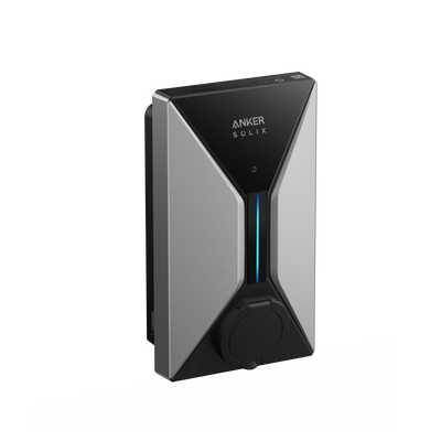 Stație de încărcare auto electrice Anker SOLIX V1, Type 2, 7.4 kW, RFID, Wi-Fi, priză, Gri