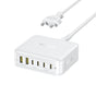 Statie incarcare Baseus EnerFill FH21 120W, 4x USB-C, 2x USB-A, Alb