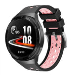 Curea silicon compatibila cu Huawei Watch GT2e 46mm, Huawei Watch Sport2 46mm, Roz
